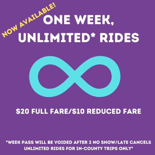Go!Pass Weekly Reduced Fare Benzie Bus